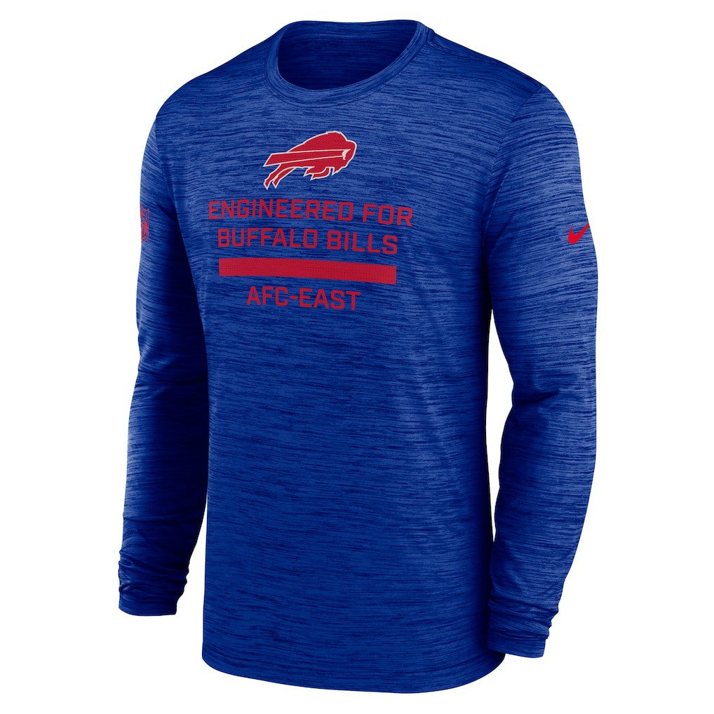 Buffalo Bills Sideline Velocity Performance Long Sleeve T-Shirt - Royal | Nike for Sale