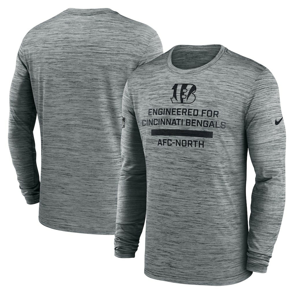 Cincinnati Bengals Sideline Velocity Performance Long Sleeve T-Shirt - Gray | Nike for Sale