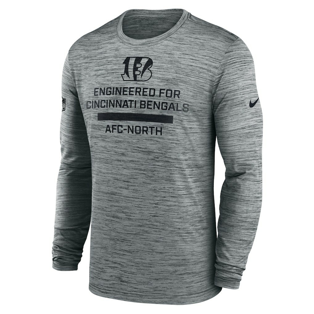 Cincinnati Bengals Sideline Velocity Performance Long Sleeve T-Shirt - Gray | Nike for Sale