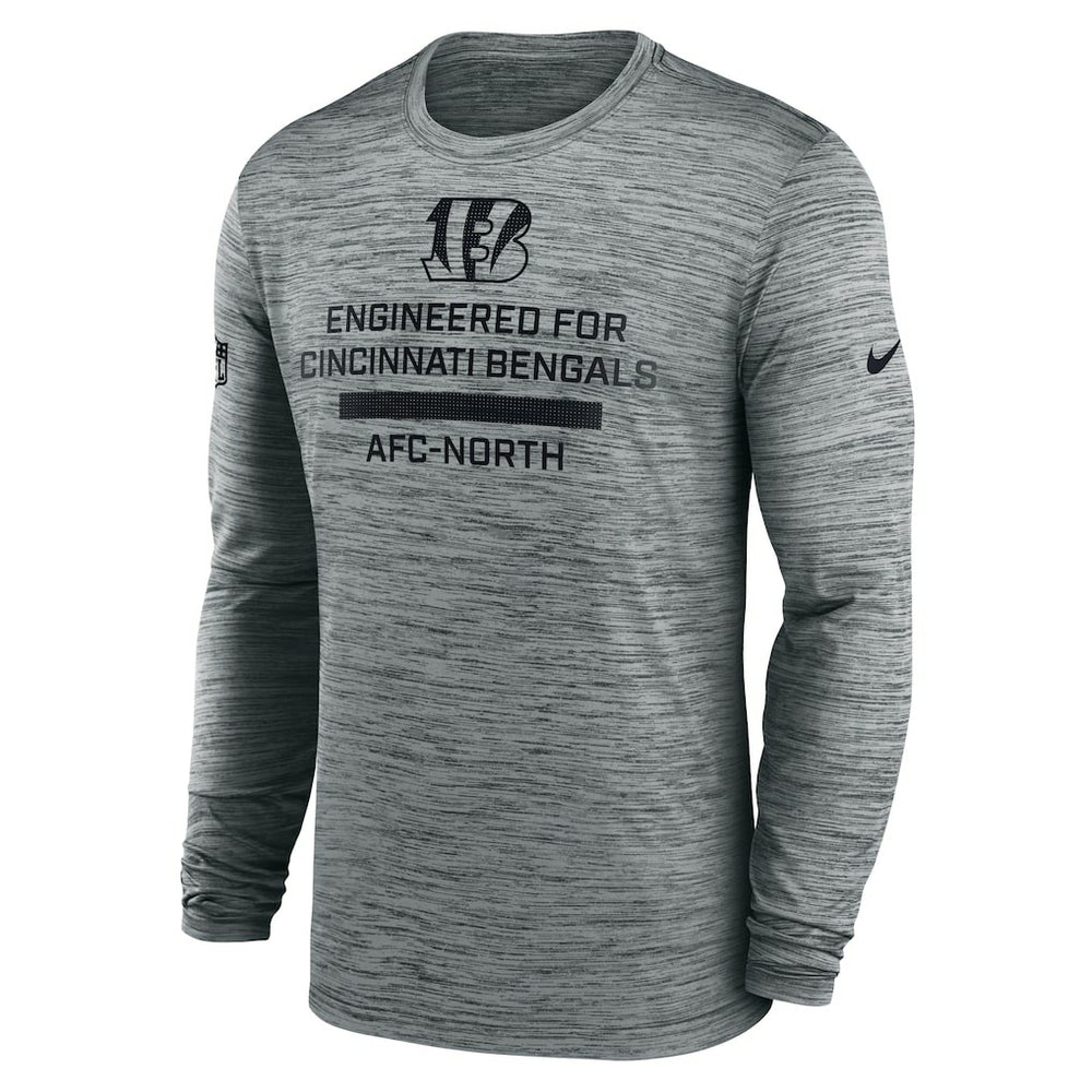 Cincinnati Bengals Sideline Velocity Performance Long Sleeve T-Shirt - Gray | Nike for Sale