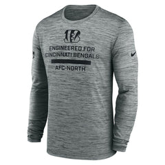 Cincinnati Bengals Sideline Velocity Performance Long Sleeve T-Shirt - Gray | Nike for Sale