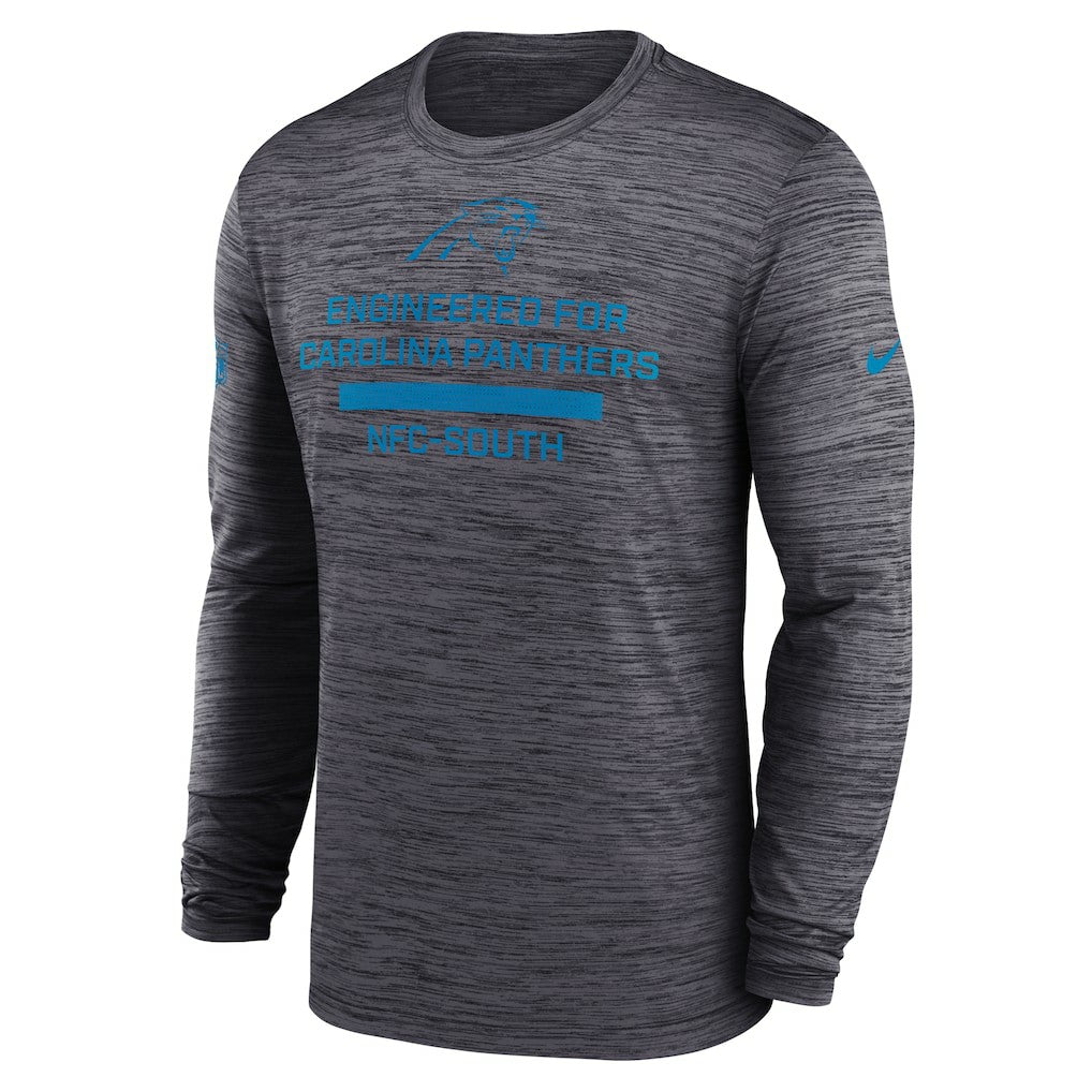 Carolina Panthers Sideline Velocity Performance Long Sleeve T-Shirt - Black | Nike for Sale