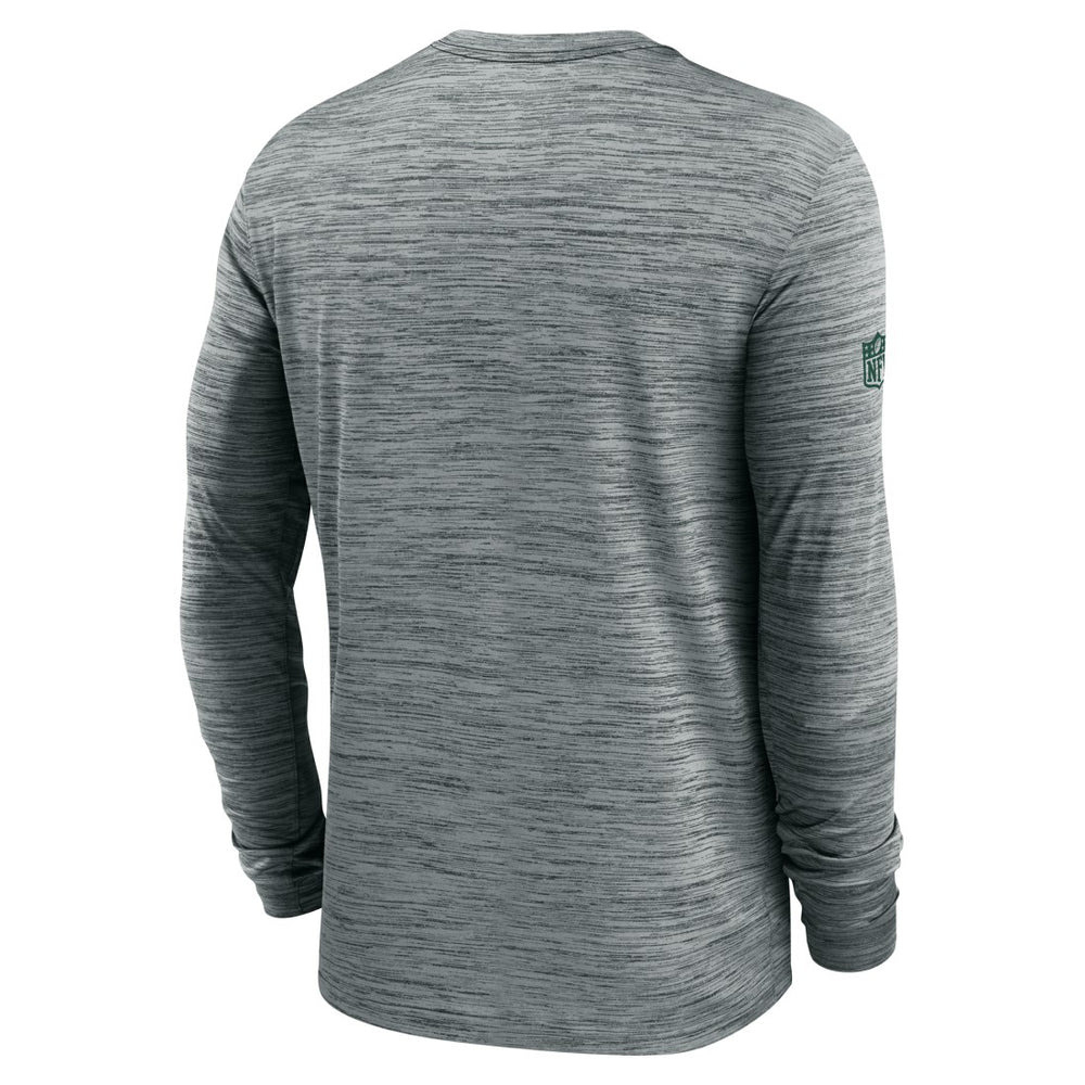 Green Bay Packers Sideline Velocity Performance Long Sleeve T-Shirt - Gray | Nike for Sale