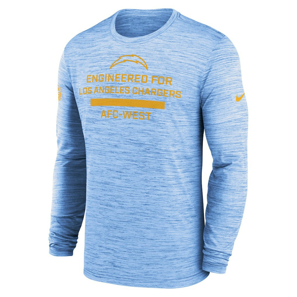 Los Angeles Chargers Sideline Velocity Performance Long Sleeve T-Shirt - Powder Blue | Nike for Sale