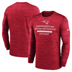 New England Patriots Sideline Velocity Performance Long Sleeve T-Shirt - Red | Nike for Sale