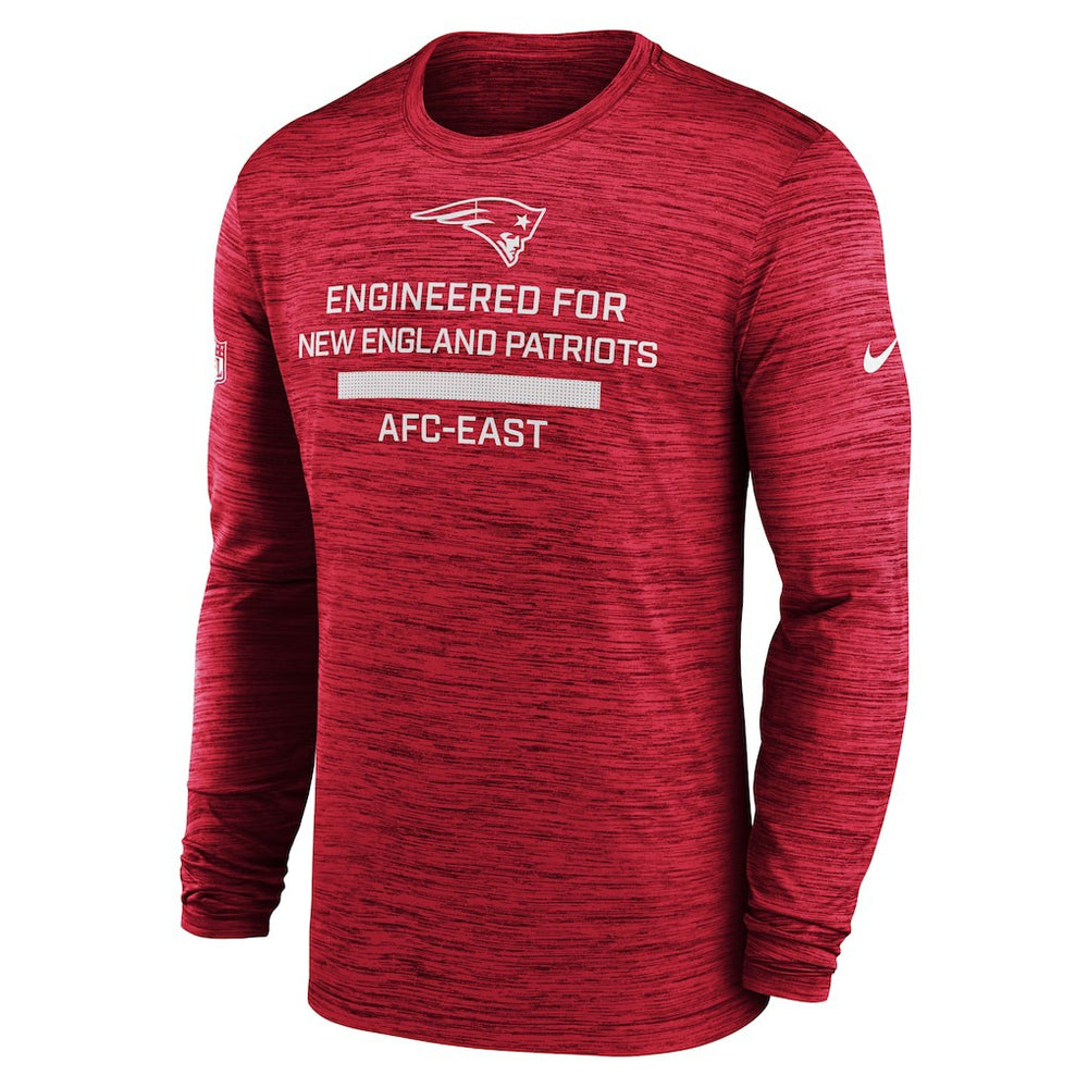 New England Patriots Sideline Velocity Performance Long Sleeve T-Shirt - Red | Nike for Sale