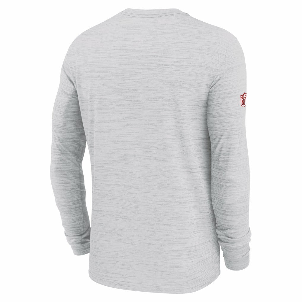 Kansas City Chiefs Sideline Velocity Performance Long Sleeve T-Shirt - Ash | Nike for Sale