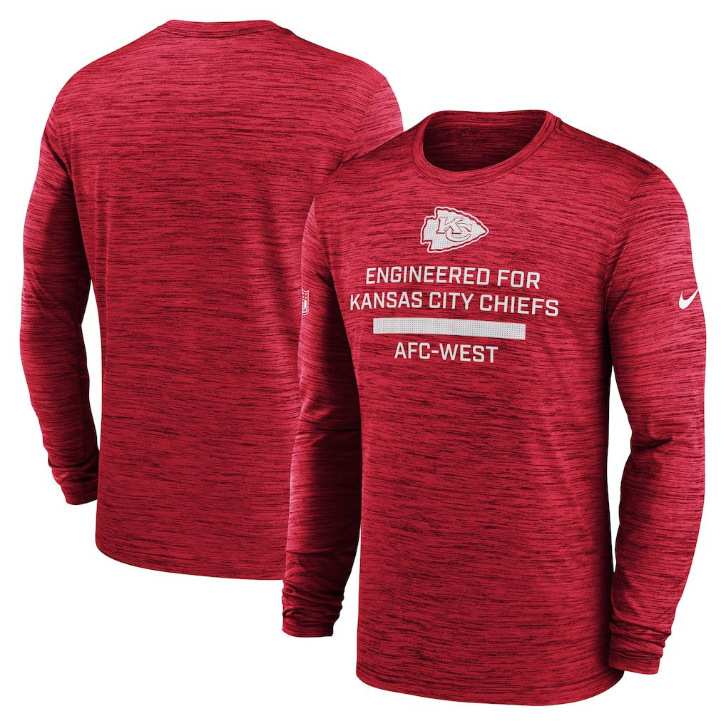 Kansas City Chiefs Sideline Velocity Performance Long Sleeve T-Shirt - Red | Nike for Sale