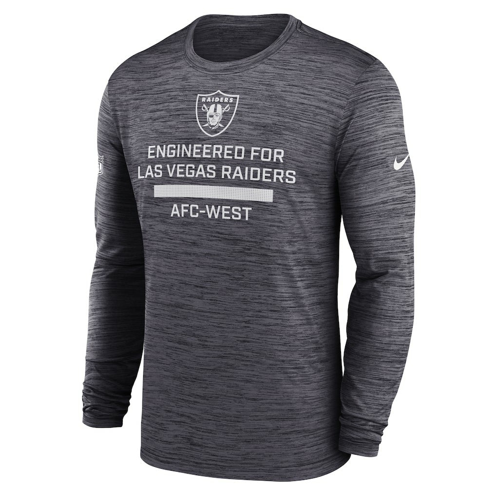 Las Vegas Raiders Sideline Velocity Performance Long Sleeve T-Shirt - Black | Nike for Sale
