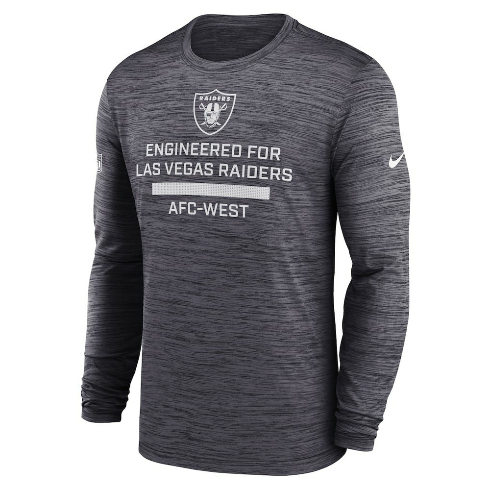 Las Vegas Raiders Sideline Velocity Performance Long Sleeve T-Shirt - Black | Nike for Sale