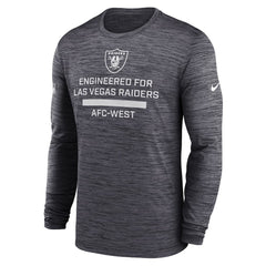 Las Vegas Raiders Sideline Velocity Performance Long Sleeve T-Shirt - Black | Nike for Sale