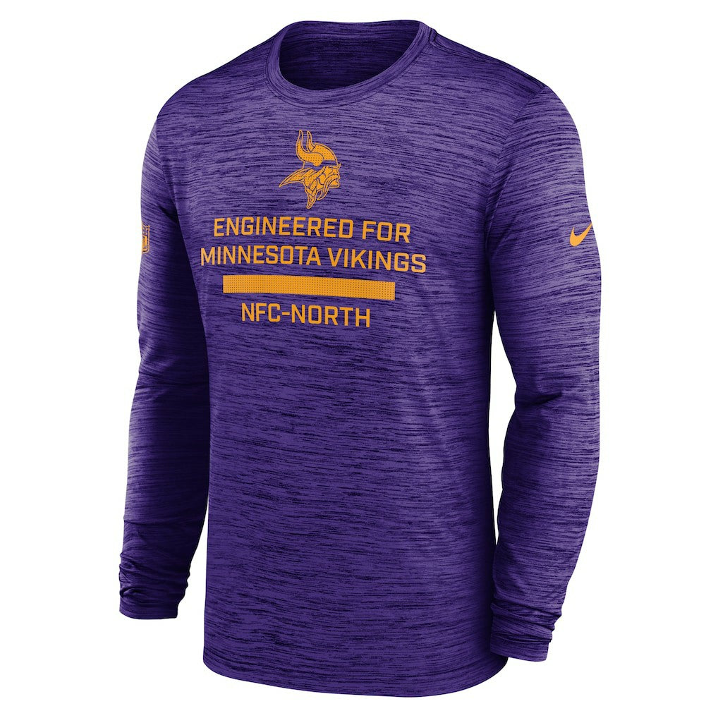 Minnesota Vikings Sideline Velocity Performance Long Sleeve T-Shirt - Purple | Nike for Sale