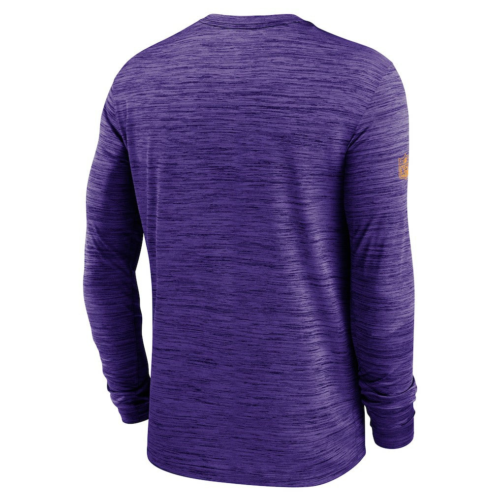 Minnesota Vikings Sideline Velocity Performance Long Sleeve T-Shirt - Purple | Nike for Sale