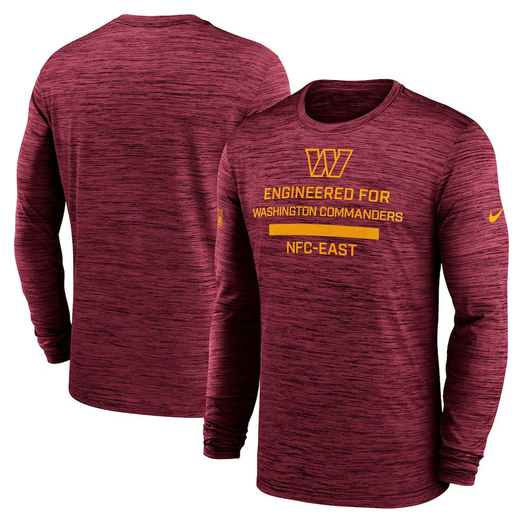 Washington Commanders Sideline Velocity Performance Long Sleeve T-Shirt - Burgundy | Nike for Sale