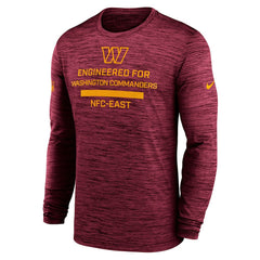 Washington Commanders Sideline Velocity Performance Long Sleeve T-Shirt - Burgundy | Nike for Sale