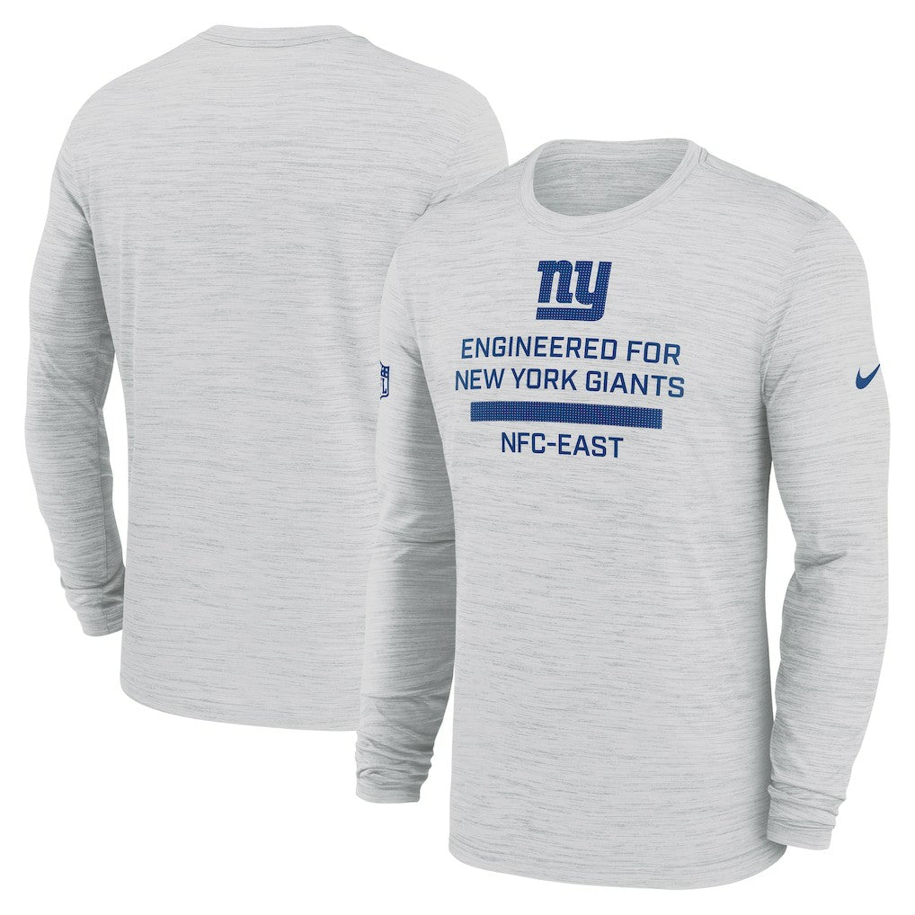 New York Giants Sideline Velocity Performance Long Sleeve T-Shirt - Ash | Nike for Sale