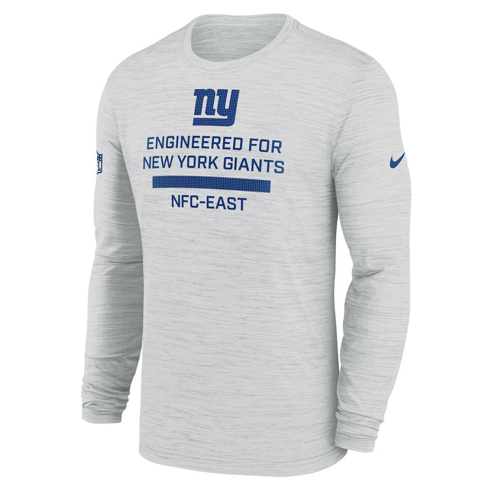 New York Giants Sideline Velocity Performance Long Sleeve T-Shirt - Ash | Nike for Sale