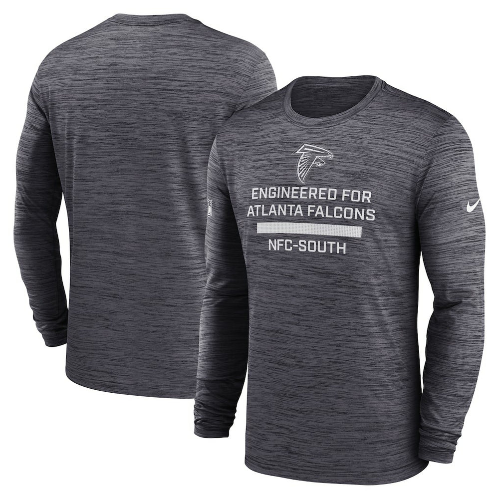 Atlanta Falcons Sideline Velocity Performance Long Sleeve T-Shirt - Charcoal | Nike for Sale