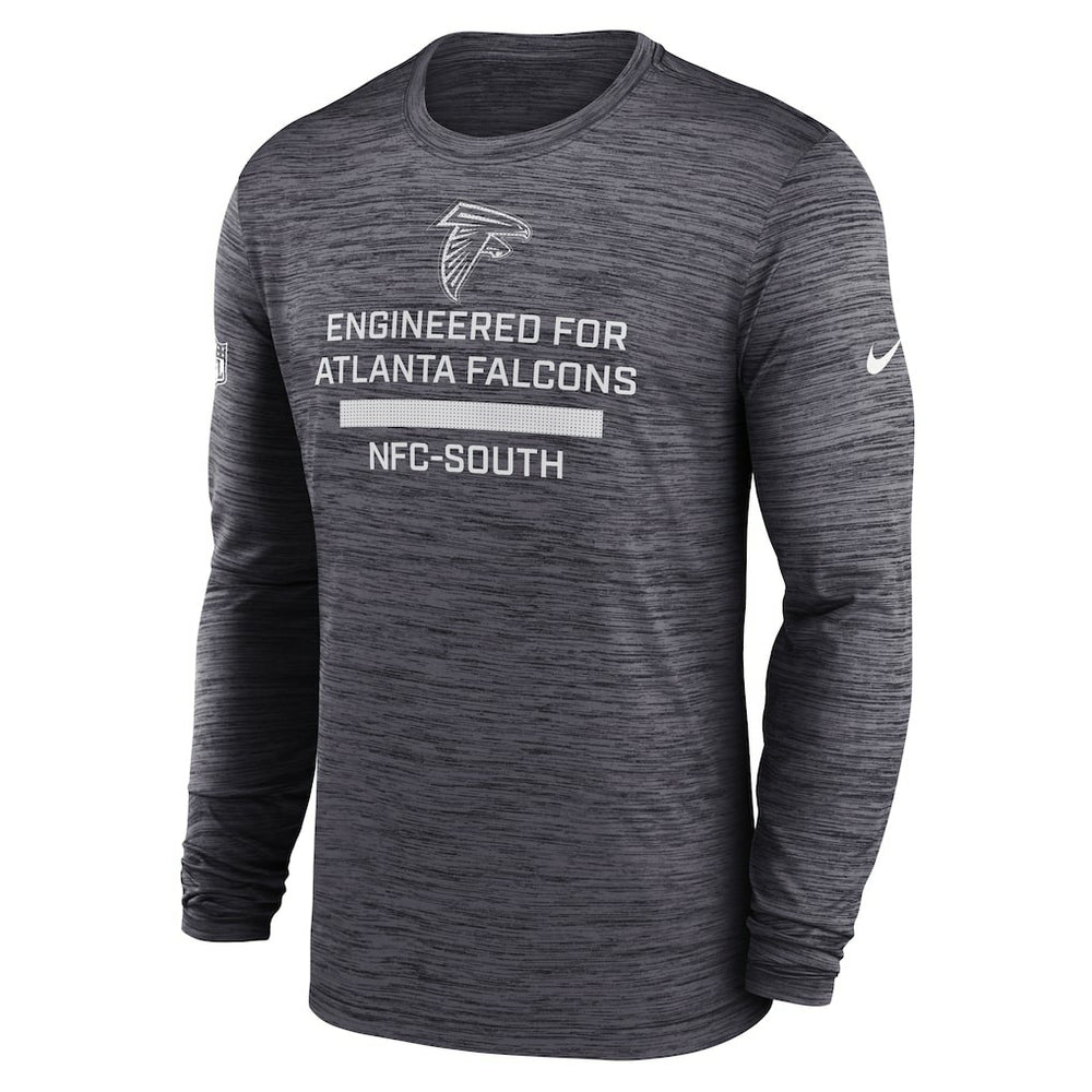 Atlanta Falcons Sideline Velocity Performance Long Sleeve T-Shirt - Charcoal | Nike for Sale