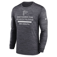 Atlanta Falcons Sideline Velocity Performance Long Sleeve T-Shirt - Charcoal | Nike for Sale
