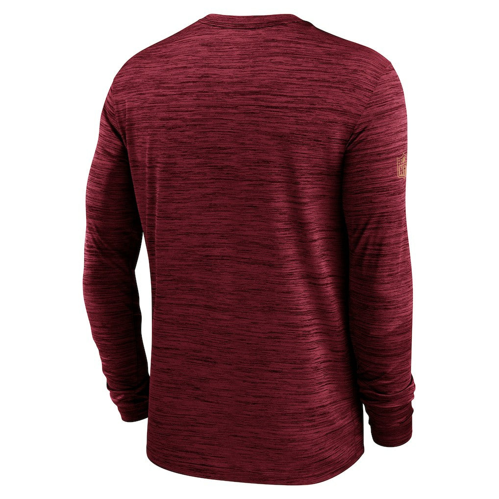 San Francisco 49ers Sideline Velocity Performance Long Sleeve T-Shirt - Scarlet | Nike for Sale