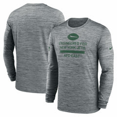 New York Jets Sideline Velocity Performance Long Sleeve T-Shirt - Gray | Nike for Sale