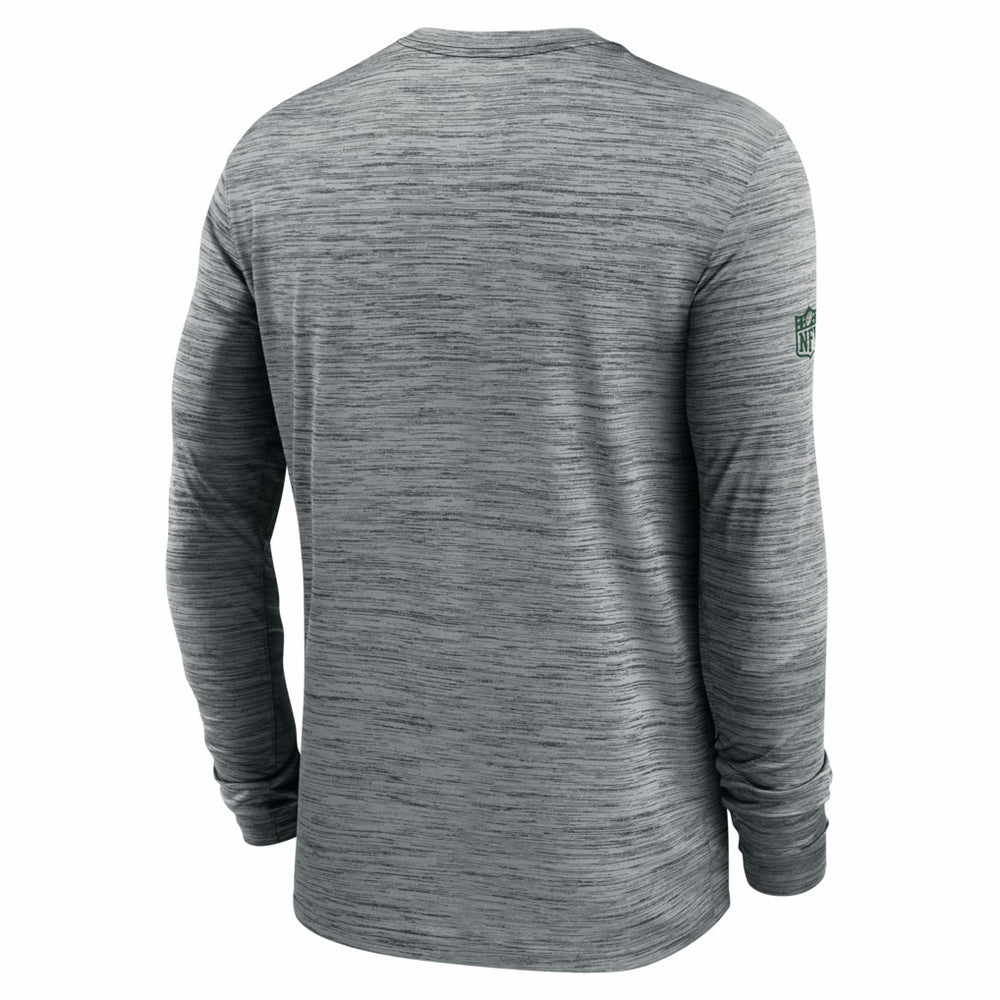 New York Jets Sideline Velocity Performance Long Sleeve T-Shirt - Gray | Nike for Sale