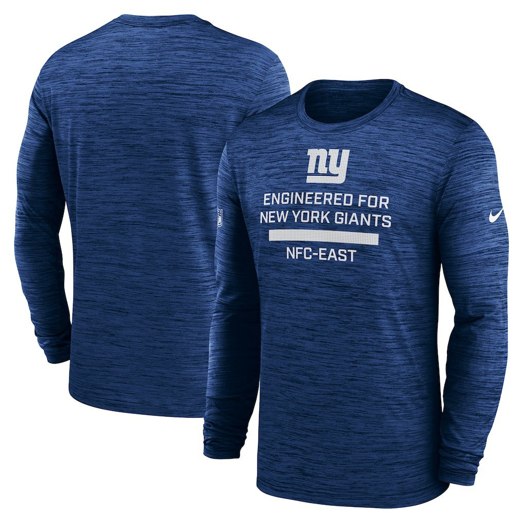 New York Giants Sideline Velocity Performance Long Sleeve T-Shirt - Royal | Nike for Sale