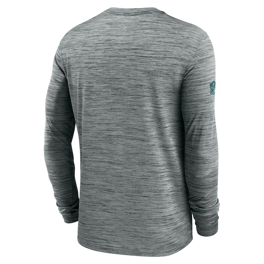 Philadelphia Eagles Sideline Velocity Performance Long Sleeve T-Shirt - Gray | Nike for Sale