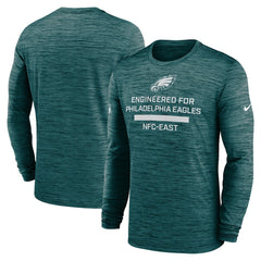 Philadelphia Eagles Sideline Velocity Performance Long Sleeve T-Shirt - Midnight Green | Nike for Sale