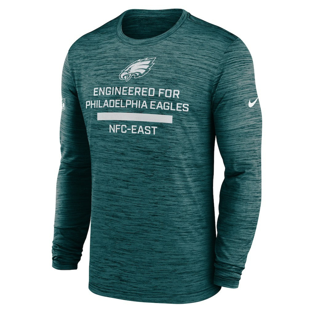 Philadelphia Eagles Sideline Velocity Performance Long Sleeve T-Shirt - Midnight Green | Nike for Sale