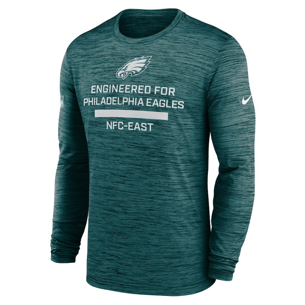 Philadelphia Eagles Sideline Velocity Performance Long Sleeve T-Shirt - Midnight Green | Nike for Sale
