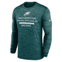 Philadelphia Eagles Sideline Velocity Performance Long Sleeve T-Shirt - Midnight Green | Nike for Sale