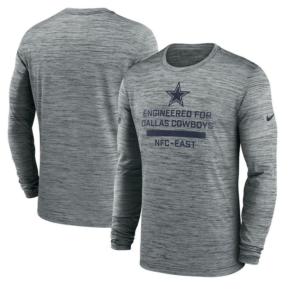 Dallas Cowboys Sideline Velocity Performance Long Sleeve T-Shirt - Gray | Nike for Sale