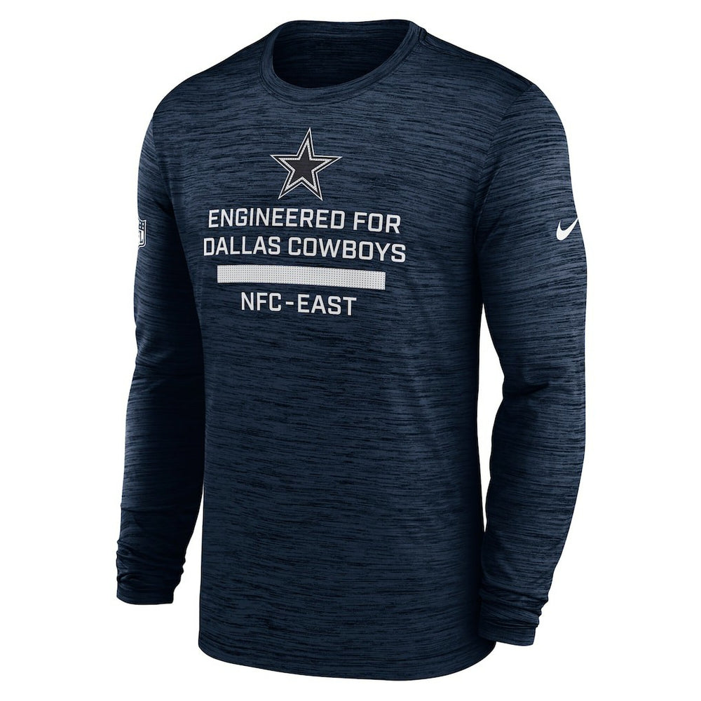 Dallas Cowboys Sideline Velocity Performance Long Sleeve T-Shirt - Navy | Nike for Sale