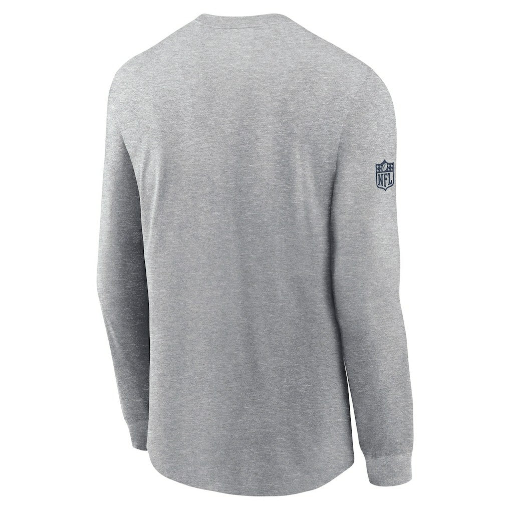 Dallas Cowboys Sideline Dri-FIT Long Sleeve T-Shirt Heather Gray | Nike for Sale