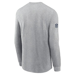 Dallas Cowboys Sideline Dri-FIT Long Sleeve T-Shirt Heather Gray | Nike for Sale