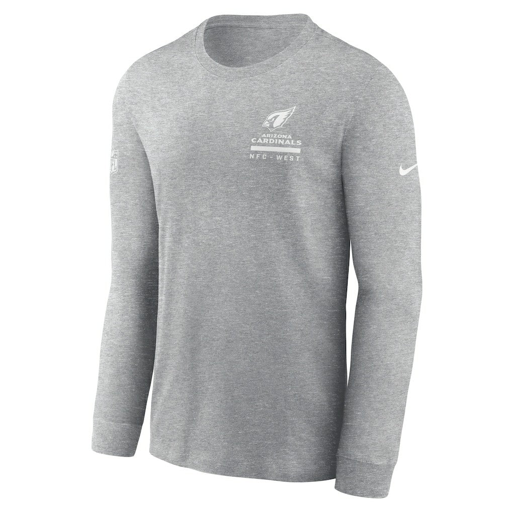 Arizona Cardinals Sideline Dri-FIT Long Sleeve T-Shirt Heather Gray | Nike for Sale