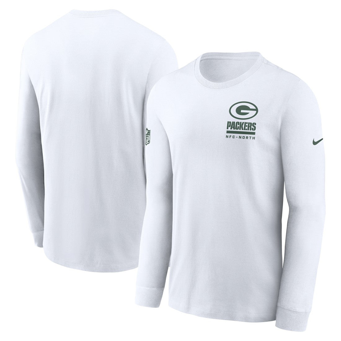 Green Bay Packers Sideline Dri-FIT Long Sleeve T-Shirt White | Nike for Sale