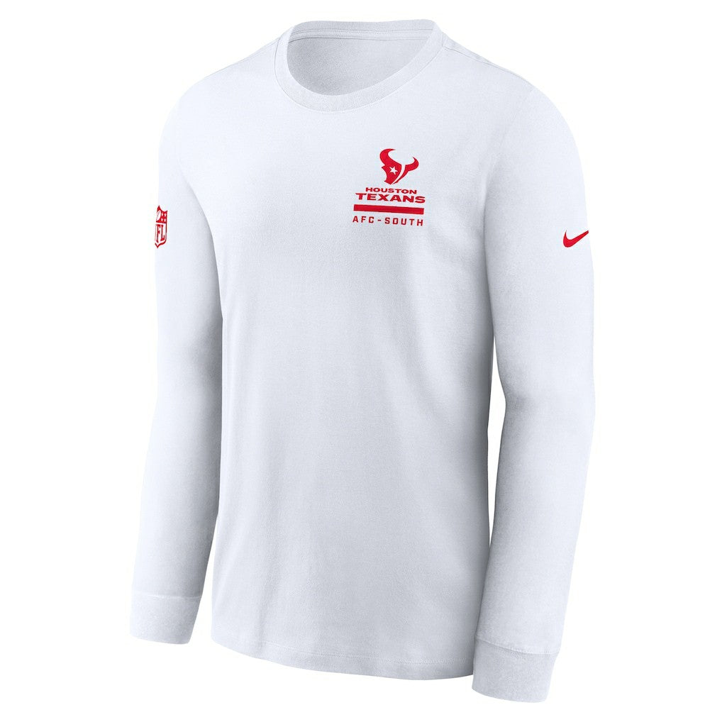Houston Texans Sideline Dri-FIT Long Sleeve T-Shirt White | Nike for Sale