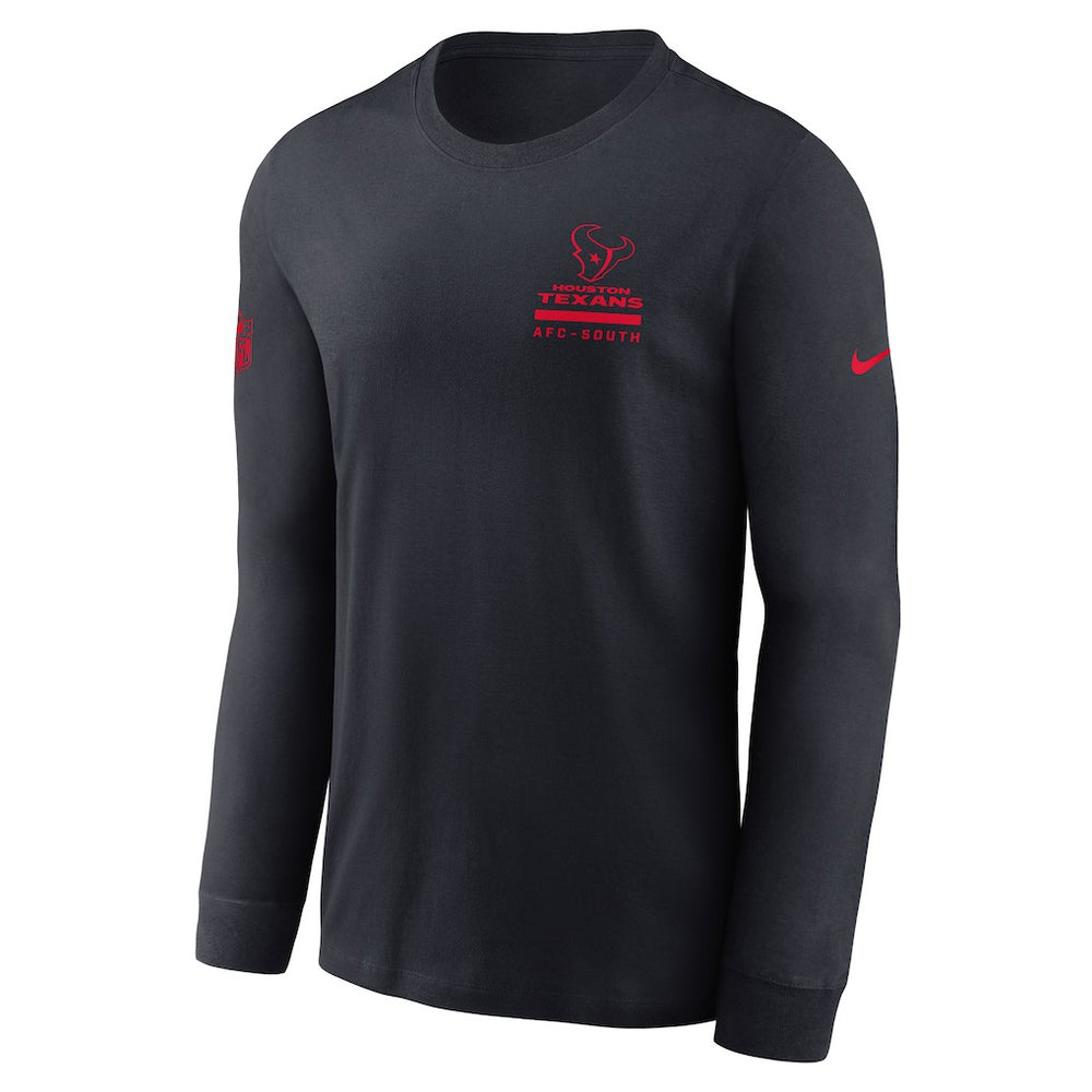 Houston Texans Sideline Dri-FIT Long Sleeve T-Shirt Navy | Nike for Sale