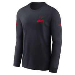 Houston Texans Sideline Dri-FIT Long Sleeve T-Shirt Navy | Nike for Sale