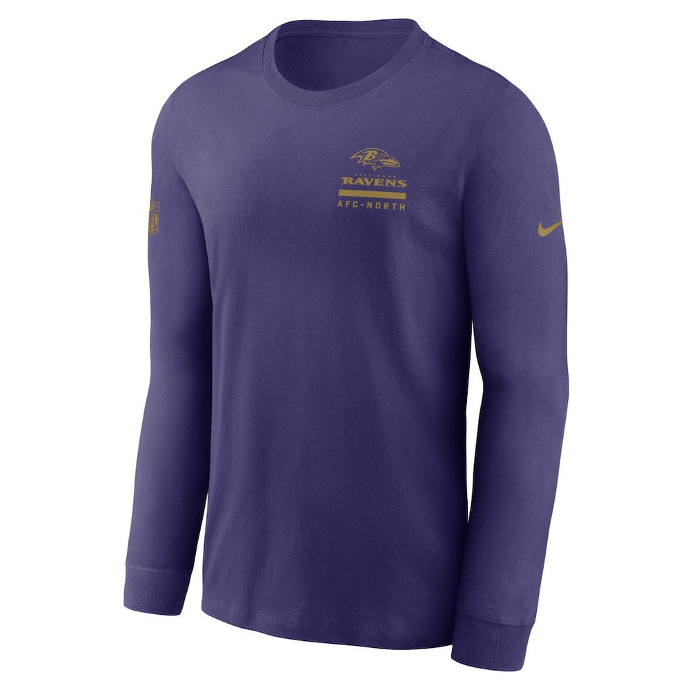 Baltimore Ravens Sideline Dri-FIT Long Sleeve T-Shirt Purple | Nike for Sale