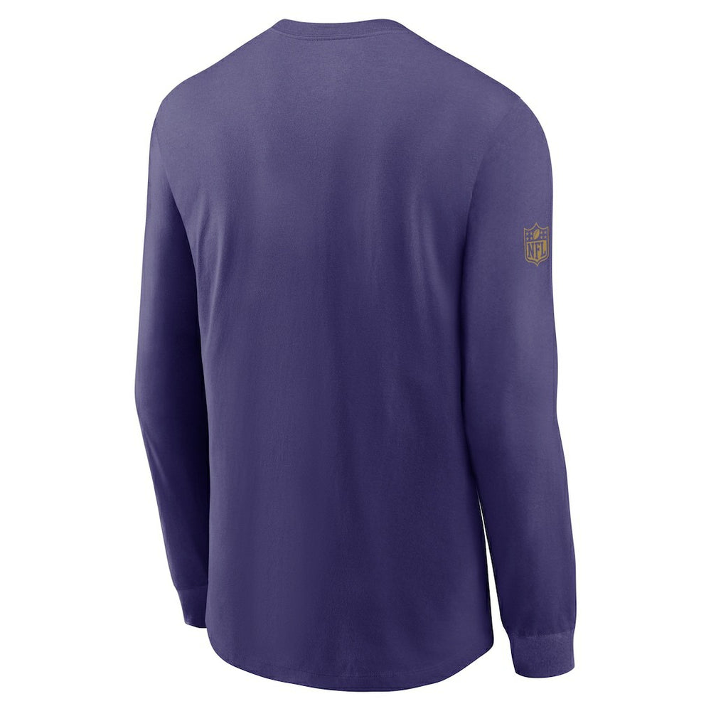 Baltimore Ravens Sideline Dri-FIT Long Sleeve T-Shirt Purple | Nike for Sale