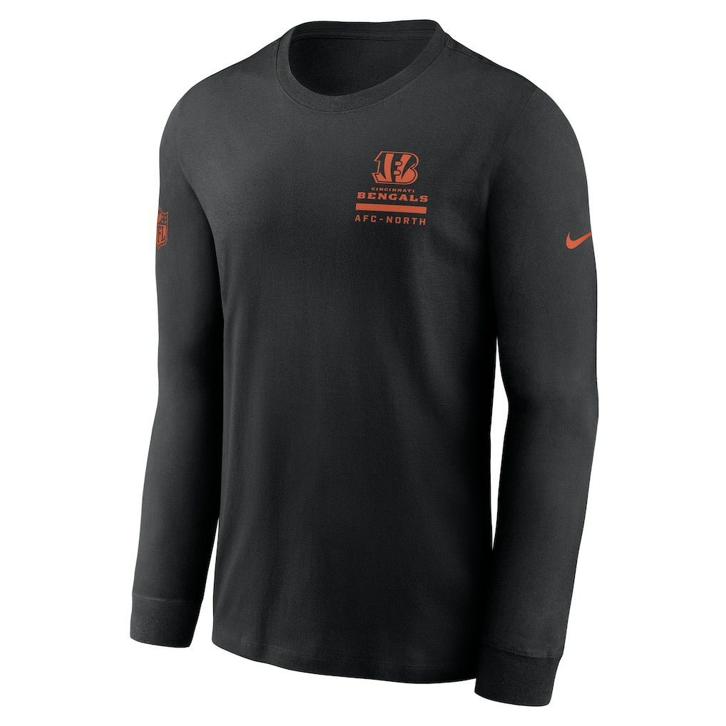 Cincinnati Bengals Sideline Dri-FIT Long Sleeve T-Shirt Black | Nike for Sale