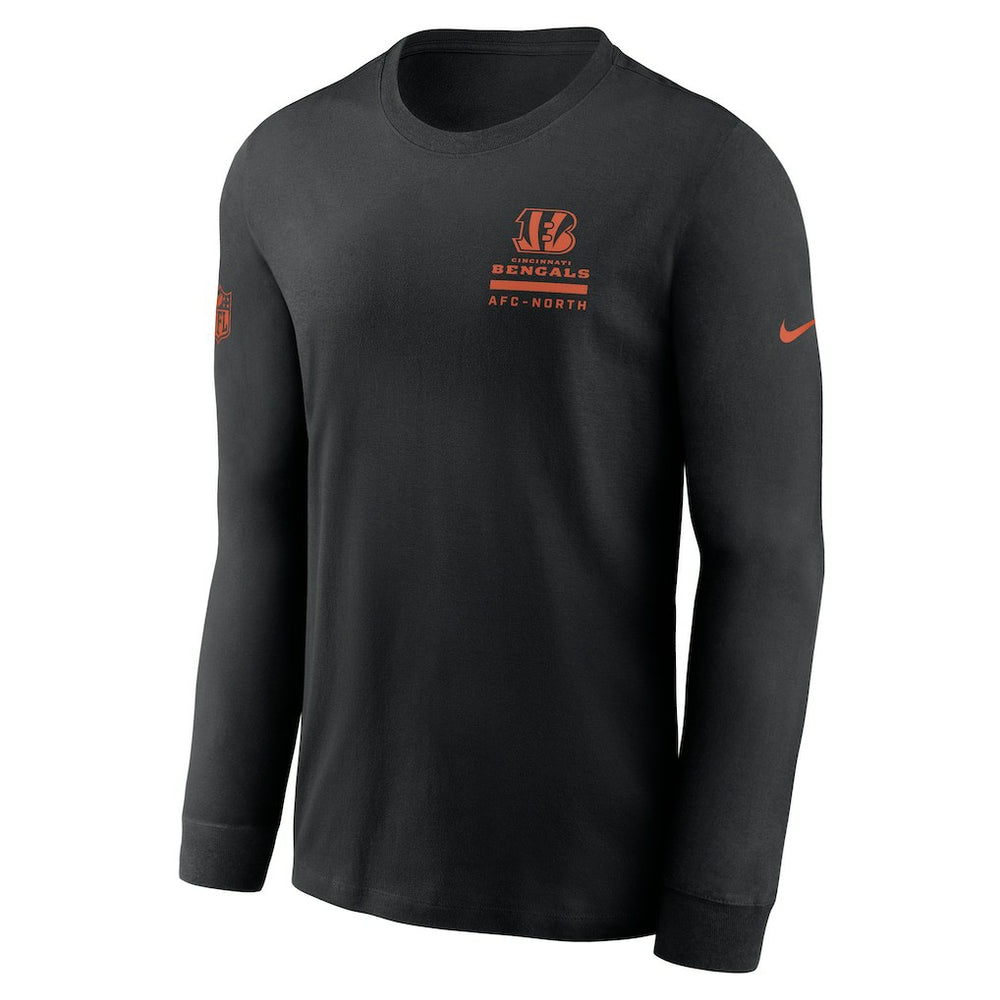 Cincinnati Bengals Sideline Dri-FIT Long Sleeve T-Shirt Black | Nike for Sale