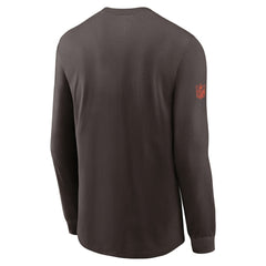 Cleveland Browns Sideline Dri-FIT Long Sleeve T-Shirt Brown | Nike for Sale