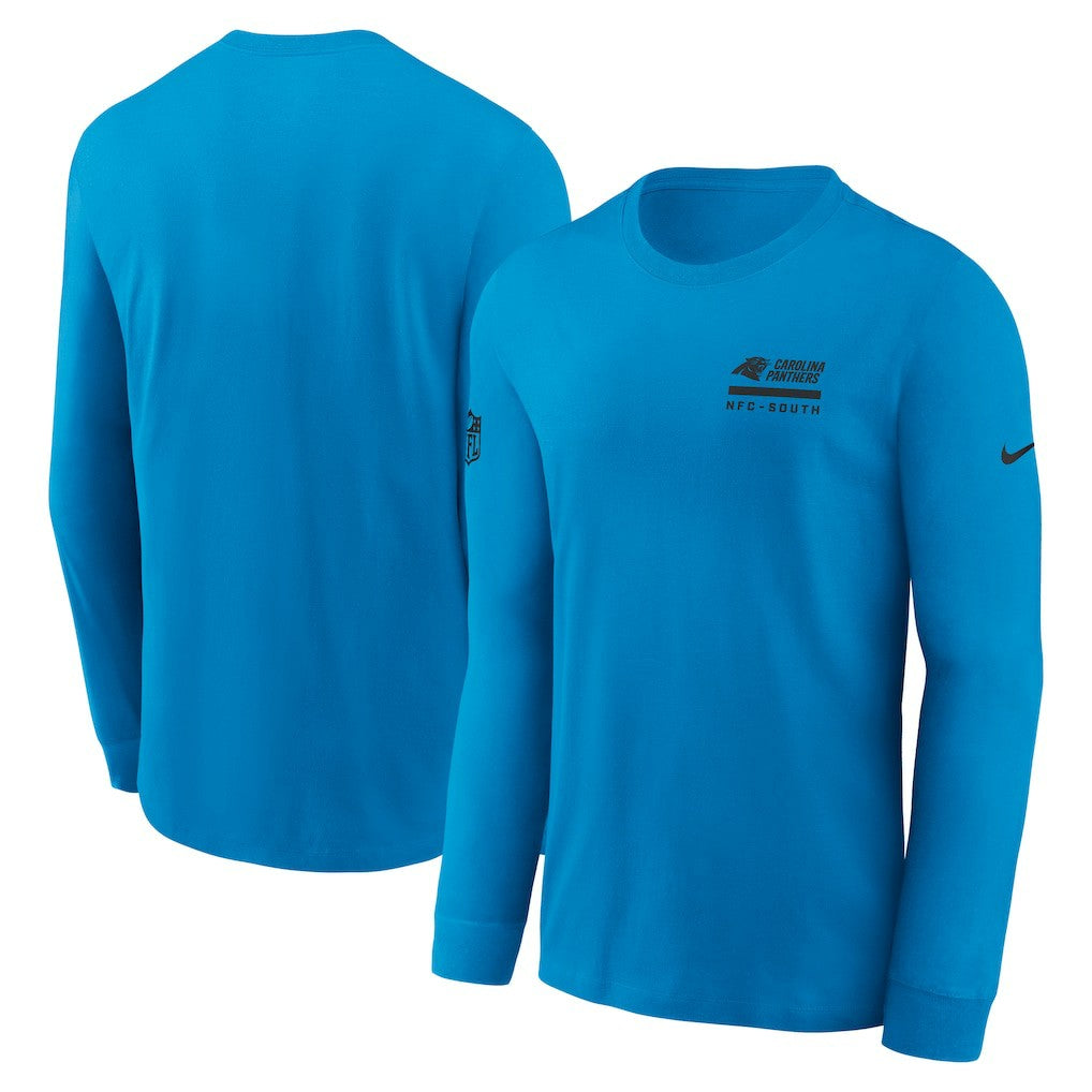 Carolina Panthers Sideline Dri-FIT Long Sleeve T-Shirt Blue | Nike for Sale