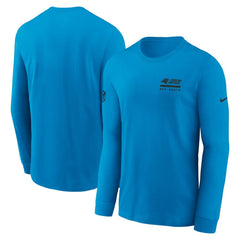 Carolina Panthers Sideline Dri-FIT Long Sleeve T-Shirt Blue | Nike for Sale