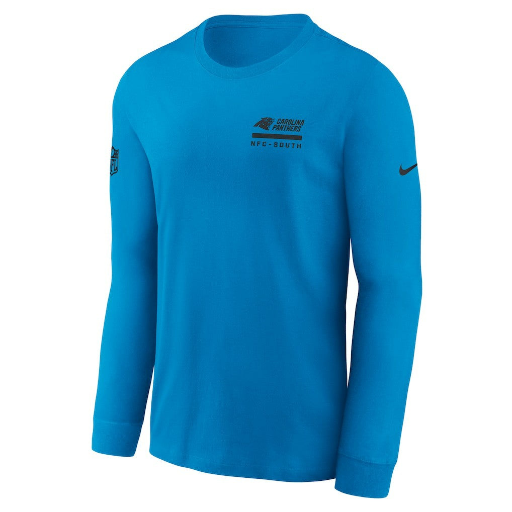 Carolina Panthers Sideline Dri-FIT Long Sleeve T-Shirt Blue | Nike for Sale